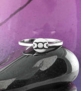 Small Round Triple Moon Symbol Ring | Woot & Hammy